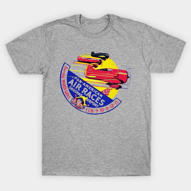 Mardi Gras Air Race T-Shirt by retrorockit